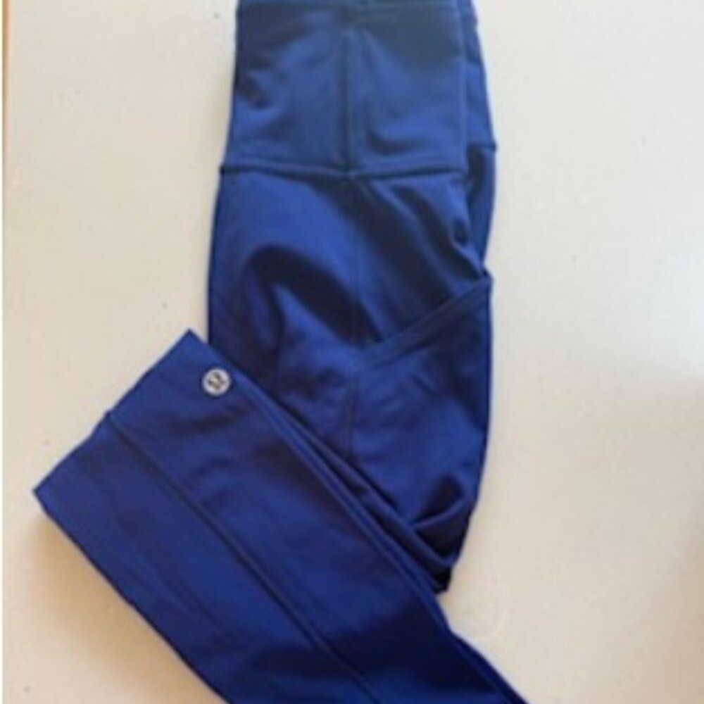 LULULEMON FAST AND FREE HIGH RISE TIGHT SIZE 2 IN BRIGHT BLUE